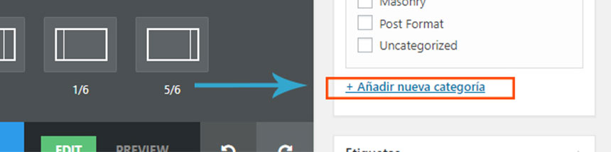 Añadir categorías en WordPress