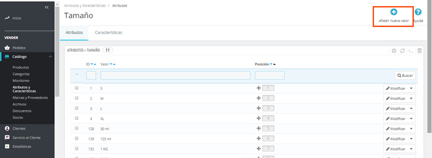 Añadir valor en prestashop