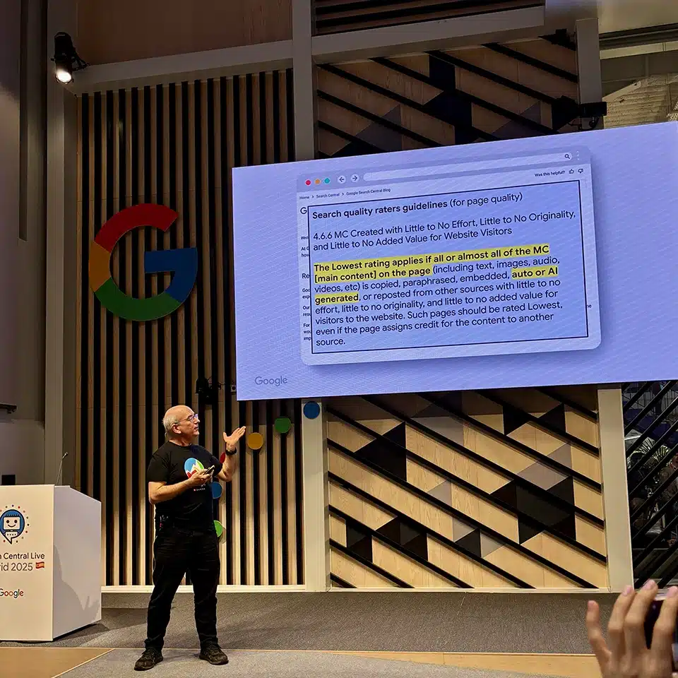John Mueller en Google Search Central Madrid
